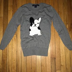 French connection beaded pup sweater